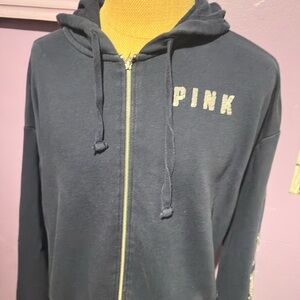 Pink Blue Zip-Up Hoodie